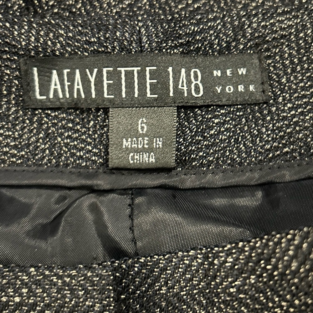 Lafayette 148 wool black pants with gold thread - Picture 6 of 6